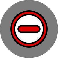 Do Not Enter Colorful Icon vector
