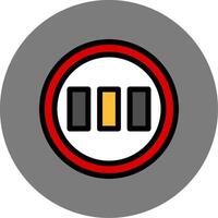Zebra Crossing Colorful Icon vector