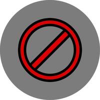 Forbidden Colorful Icon vector