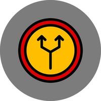 Junction Colorful Icon vector