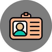 Id Card Colorful Icon vector