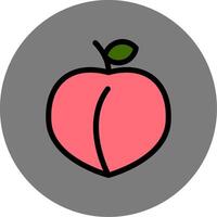 Peach Colorful Icon vector