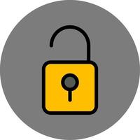 Open Lock Colorful Icon vector