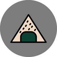 Onigiri Colorful Icon vector