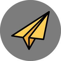 Paper Plane Colorful Icon vector