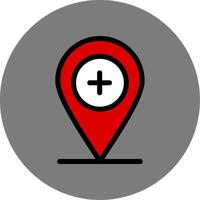 Add Location Colorful Icon vector