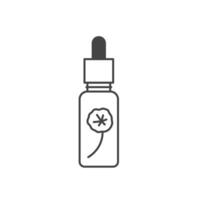 Gotu Kola Extract Bottle. Line icon on white background. vector