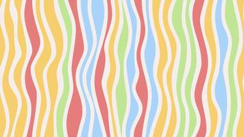 Seamless Vertical Wave Striped Pattern with Tropical Color. vector