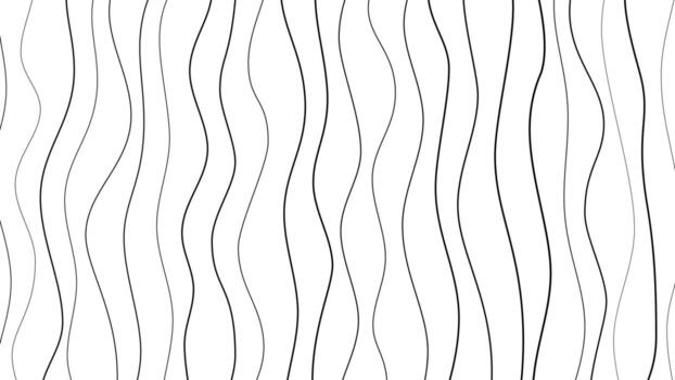 Black and White Striped Calm Wave Pattern Abstract Background vector