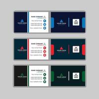 Professional and Minimalist Business Card Design. Multi color professional business card template vector