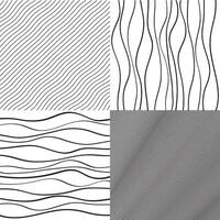 Four different wavy lines on a white background vector