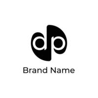 DP or PD modern logo Illustration - DP lowercase monogram logo vector