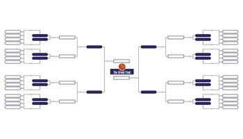 Tournament Chart for Groups and Teams - Playoff bracket vector