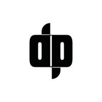 DP monogram logo design letter text name symbol vector