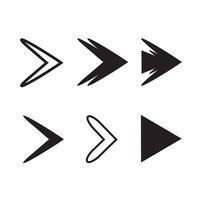 Different cursor arrow direction symbols in flat style. vector