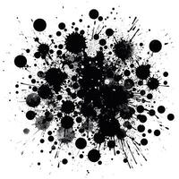 Abstract Black Ink Splashes and Splatters for Grunge Designs vector