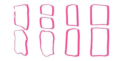 Text frames hand drawn style doodle decorative. vector