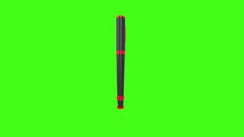Pen spinning tutorial showcasing tricks with a black and red pen video