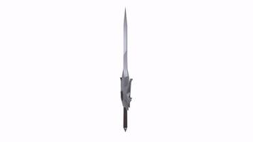 Exploring a unique medieval spear design in an art exhibit video