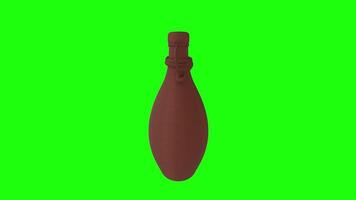 Simple design process of creating a clay bottle in vivid colors video