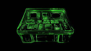 Spaceship Control Panel Buttons and levers for navigation. video