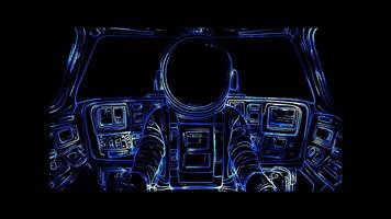 Spaceship Control Panel Buttons and levers for navigation. video