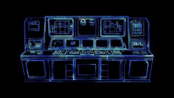Spaceship Control Panel Buttons and levers for navigation. video