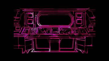 Spaceship Control Panel Buttons and levers for navigation. video