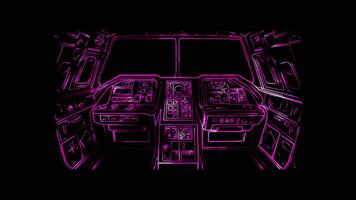 Spaceship Control Panel Buttons and levers for navigation. video