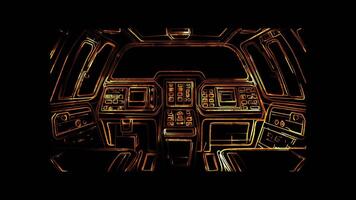 Spaceship Control Panel Buttons and levers for navigation. video