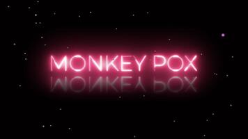 Monkeypox virus banner for awareness and alert against with abstract background 4k animation . video