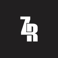 letters zr linked geometric font logo vector