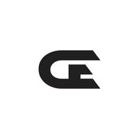 letter ce simple geometric dynamic logo concept vector