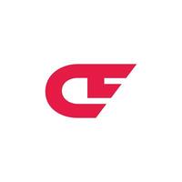 abstract letter ct simple geometric dynamic logo concept vector