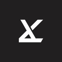 letters xl linked abstract simple geometric logo vector