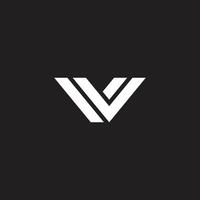 triangles 3d flat letter v simple logo vector