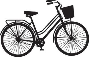 silhouette of a black bicycle with a white background vector