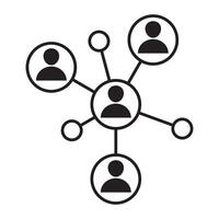 People network icon. Social network connection and global business communication icon. vector
