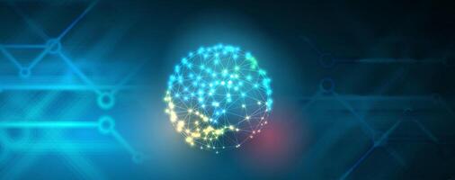 the brain is shown in a blue background vector