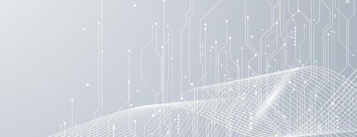 abstract technology background with lines and dots vector