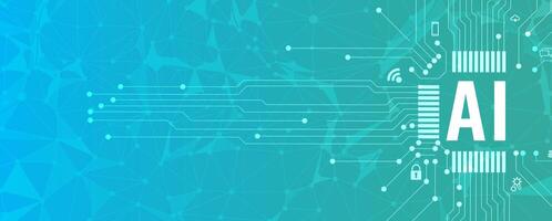 ai technology in the background of the concept of ai vector