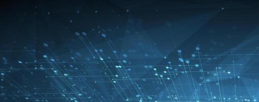 abstract blue background with lines and dots vector