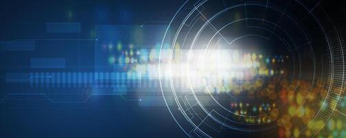 abstract technology background with glowing lights vector