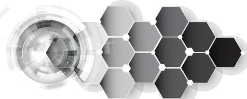 a hexagon with a black and white background vector