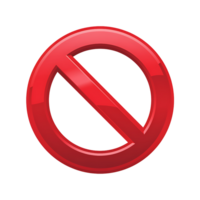 red circle with a diagonal line on transparent background png