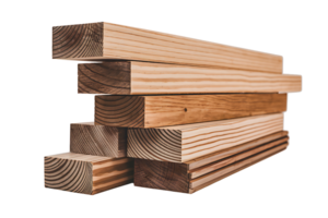 stack of wooden planks on transparent background png