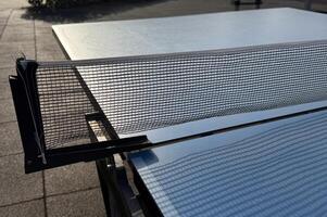 ping-pong table with a net photo