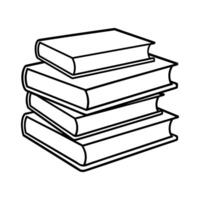 stack of books isolated on white background vector