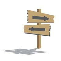 direction sign left and right concept about decision, guide, and navigation vector
