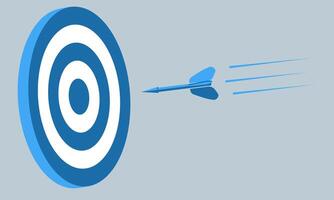 illustration target board and arrow concept about improving focus and accuracy skills for work, business growth, life skills, education vector
